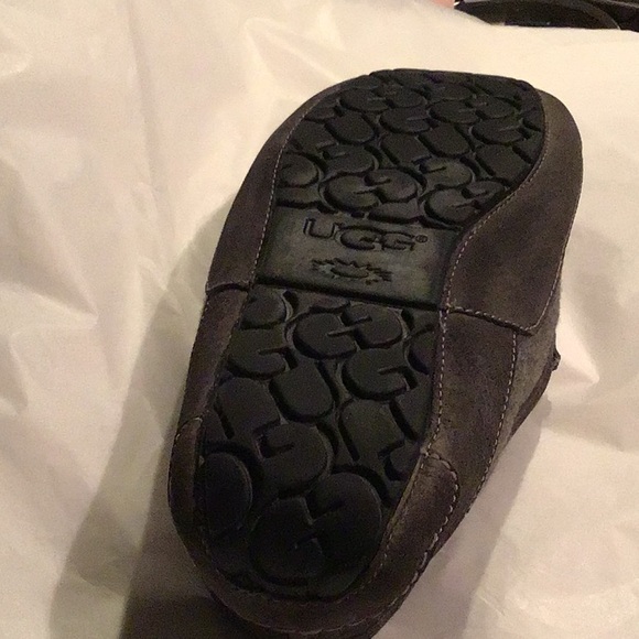 UGG Ascot slippers gray felt & suede leather sz 12 - Picture 8 of 13